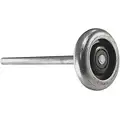 Garage Door Roller: Long Stem, Steel, Mill, Steel 10 Ball, Steel, 4 PK