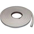Wool Felt Strip: 1/2 in W x 10 ft L, 3/8 in Thick, F5, Plain Backing, Off White, 95% Wool Content