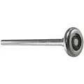 Garage Door Roller: Long Stem, Steel, Mill, Steel 10 Ball, Steel, 4 PK