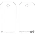 Zing Safety Inspection Tag: Plastic, Blank, 5 3/4 in Ht, 3 in Wd, 1/2 in Hole Size, No Header, 10 PK
