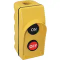 Dayton 2-Button On/Off Pendant Push Button Station, 1NO/1NC, NEMA Rating 1, 3, 3R, 4, 4X, Yellow