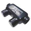 Polaris 4.47"L 2-Port Insulated Multitap Connector, Double-Sided Entry, T, 350 kcmil Max. Conductor Size