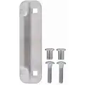 Satin Stainless Steel Door Latch Guard, Out Opening Doors, Length 6", Width 1-5/8"
