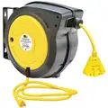 LumaPro 12 AWG, 40 ft. Spring Retraction Extension Cord Reel; Yellow Reel Color
