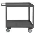 Utility Cart with Deep Lipped Metal Shelves, Load Capacity 1,200 lb, Number of Shelves 2
