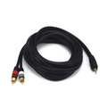 Monoprice 10 ft Heavy-Duty, Stereo Audio Audio Adapter Cable, Black; For Use With Portable Audio Devices and S