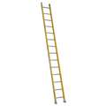 Werner 14 ft. Fiberglass Straight Ladder with 375 lb. Load Capacity, Round Rungs