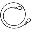 Abus Security Cables: 8 ft Cable Lg, 5/16 in Cable Dia, Steel, Vinyl, Weather Resistant, ABUS