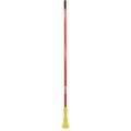 Rubbermaid Wet Mop Handle, Clamp Mop Connection Type, Red, Fiberglass, 60" Handle Length
