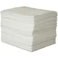 19" Absorbent Pad, Fluids Absorbed: Oil-Based Liquids, Heavy, 33 gal., 100 PK