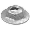Zinc Plated Push Nut, Stud Size 5/16", Outside Diameter: 5/16"