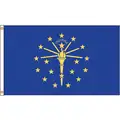 Nylglo Indiana State Flag, 4 ft.H x 6 ft.W, Indoor, Outdoor