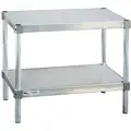 New Age Fixed Height Work Table, Aluminum, 18" Depth, 30" Height, 24" Width,400 lb. Load Capacity