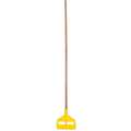 Rubbermaid Wet Mop Handle, Side Gate Mop Connection Type, Natural, Wood, 52-3/8" Handle Length