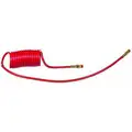 Grote Coiled Nylon Air Brake Assembly, 15 ft. L with 40" Lead, Red