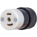 Bryant Midget Locking Connector, 125V AC Voltage, 15 A Amps, NEMA Configuration: ML-2R, Number of Wires: 3