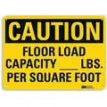 Recycled Aluminum Load Limit Sign with Caution Header, 10" H x 14" W