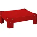 Red Steel Sliding Drawer Rack Stand, 20-9/16" x 12-5/8" x 5-3/8"