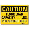Vinyl Load Limit Sign with Caution Header, 10" H x 14" W