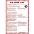 Brady Chemical Sign: Propane Gas Potential Hazards, Fiberglass, 10 in Ht, 7 in Wd