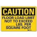Vinyl Load Limit Sign with Caution Header, 5" H x 7" W