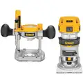 Dewalt Router: Compact, Fixed and Plunge Base, 1.25 hp, Variable Speed, 27,000 RPM, 1/4 in Collet