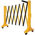 Expandable Barricade: 132 in Overall Lg, 37 in Overall Ht, Black/Yellow