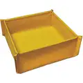 Spill Tray: 12 in L x 12 in W, 1 1/2 gal Spill Capacity, gal., PVC, Yellow