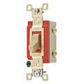 Bryant Illuminated Wall Switch: Toggle Switch, Single Pole, Ivory, 20 A, Screw Terminals, Screw Terminals
