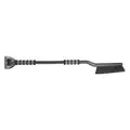 Fixed Head Snow Brush and Scraper with 39" Fixed Handle, Black/Gray