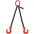 Lift-All 3 ft. Oblong, Sling Hook Chain Sling, Grade 100 Steel , Number of Sling Legs: 2