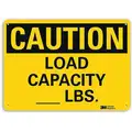 Recycled Aluminum Load Limit Sign with Caution Header, 10" H x 14" W
