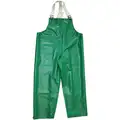 Flame Resistant Rain Bib Overall, PPE Category: 0, High Visibility: No, Polyester, PVC, 2XL, Green