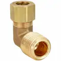 Male Elbow, 90 Degrees, 3/8" Tube Size, 3/8" Pipe Size - Pipe Fitting, Metal, PK 10