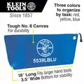 Klein Tools Tool Bag: Canvas, Blue/Red, 18 in Overall W, 3 1/2 in Overall Dp, 8 in Overall H, 3 PK