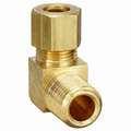 Extended Male Elbow, 90 Degrees, 3/16" Tube Size, 1/8" Pipe Size - Pipe Fitting, Metal, PK 10