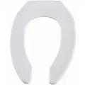 Commercial Heavy Duty Plastic Toilet Seat, Elongated, Without Cover, 18-3/8" Bolt to Seat Front