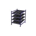 Unex Flow Cell UNEX Starter Gravity Flow Rack with Rubber Skate Wheel Track Decking; 4000 lb. Total Load Capacity, 60" D x 72" H x 48" W