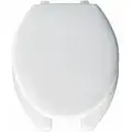 Commercial Heavy Duty Plastic Toilet Seat, Elongated, With Cover, 17-11/16" Bolt to Seat Front