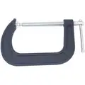 Regular Duty Forged Steel C-Clamp, 6" Max. Opening, 3-1/2" Throat Depth, Blue