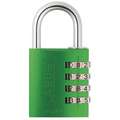 Abus Luggage Padlocks, Resettable, Side Dial Location, Horizontal Shackle Clearance 35/64 in