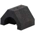 Pipe Support Base: Recycled Rubber, 200 lb Max. Load, 4 4/5 in Lg, 4 in Ht, 6 in Wd
