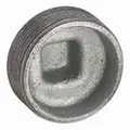 Galvanized Malleable Iron Square Head Plug, 3" Pipe Size, MNPT Connection Type