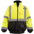 Occunomix High Visibility Jacket, ANSI Class 3, 100% Polyester, Yellow, Zipper with Storm Flap, Unisex
