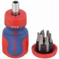 Westward Multi-Bit Screwdriver, Phillips, Slotted, Torx, Magnetic, Alloy Steel, Number of Pieces 6