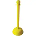 Barrier Post, Height 41-1/4", Yellow, Post Material Polyethylene