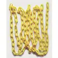 Plastic Chain: 2 in Size, 100 ft Lg, Yellow, Polyethylene