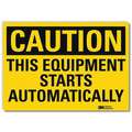 Lyle Safety Sign: Reflective Sheeting, Adhesive Sign Mounting, 5 in x 7 in Nominal Sign Size, Caution