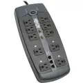 Tripp Lite Datacom Surge Protector, 10 Total Number of Outlets, Black, 8 ft., 3330 Rated Joules