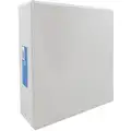 Ability One White 4" 3-Ring Binder, 8-1/2" x 11" Sheet Size, Vinyl Covered Chipboard, 700 Sheet Capacity - Binde